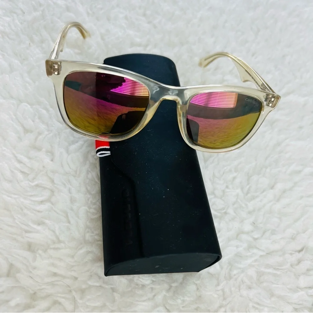 Carrera 6000 CRA VQ Clear Yellow Unisex Sunglasses w/ case